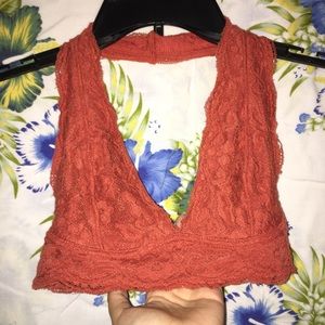 Pins & Needles Lace Bralette (Rust)